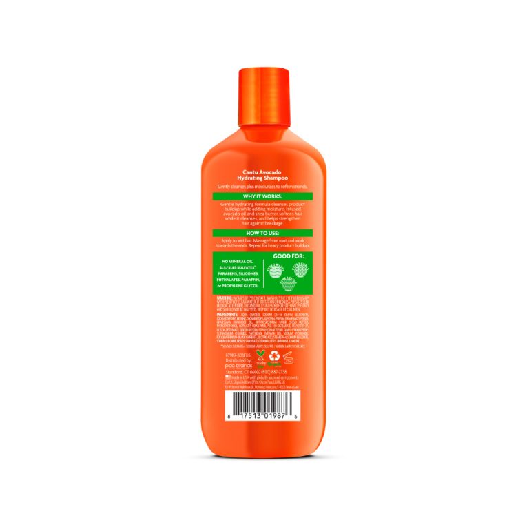 Cantu Avocado Hydrating Shampoo 400ml back packaging