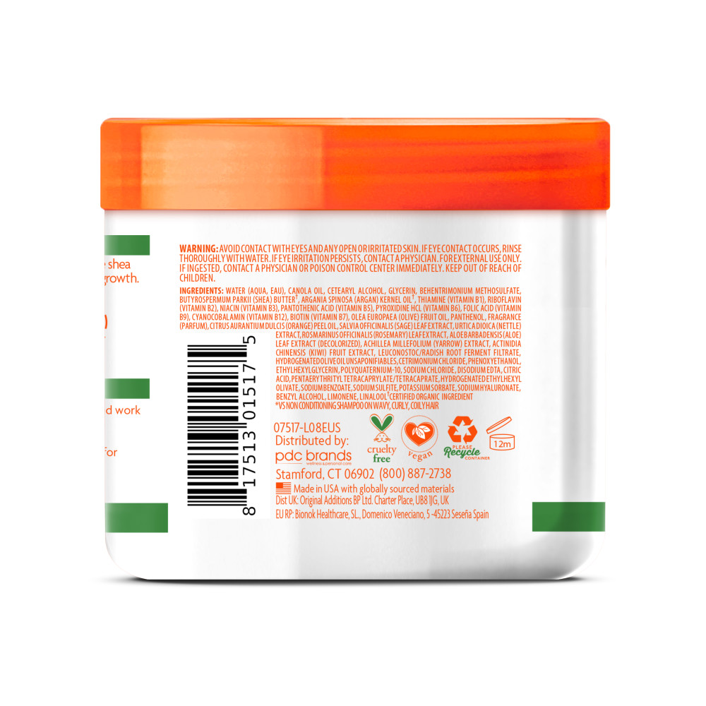 Cantu Argan Oil Leave-In Conditioning Repair Cream 453g back packaging