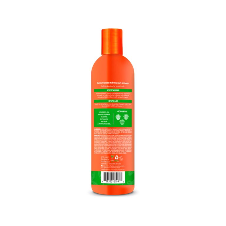 Cantu Avocado Hydrating Curl Activator Cream 355ml back packaging