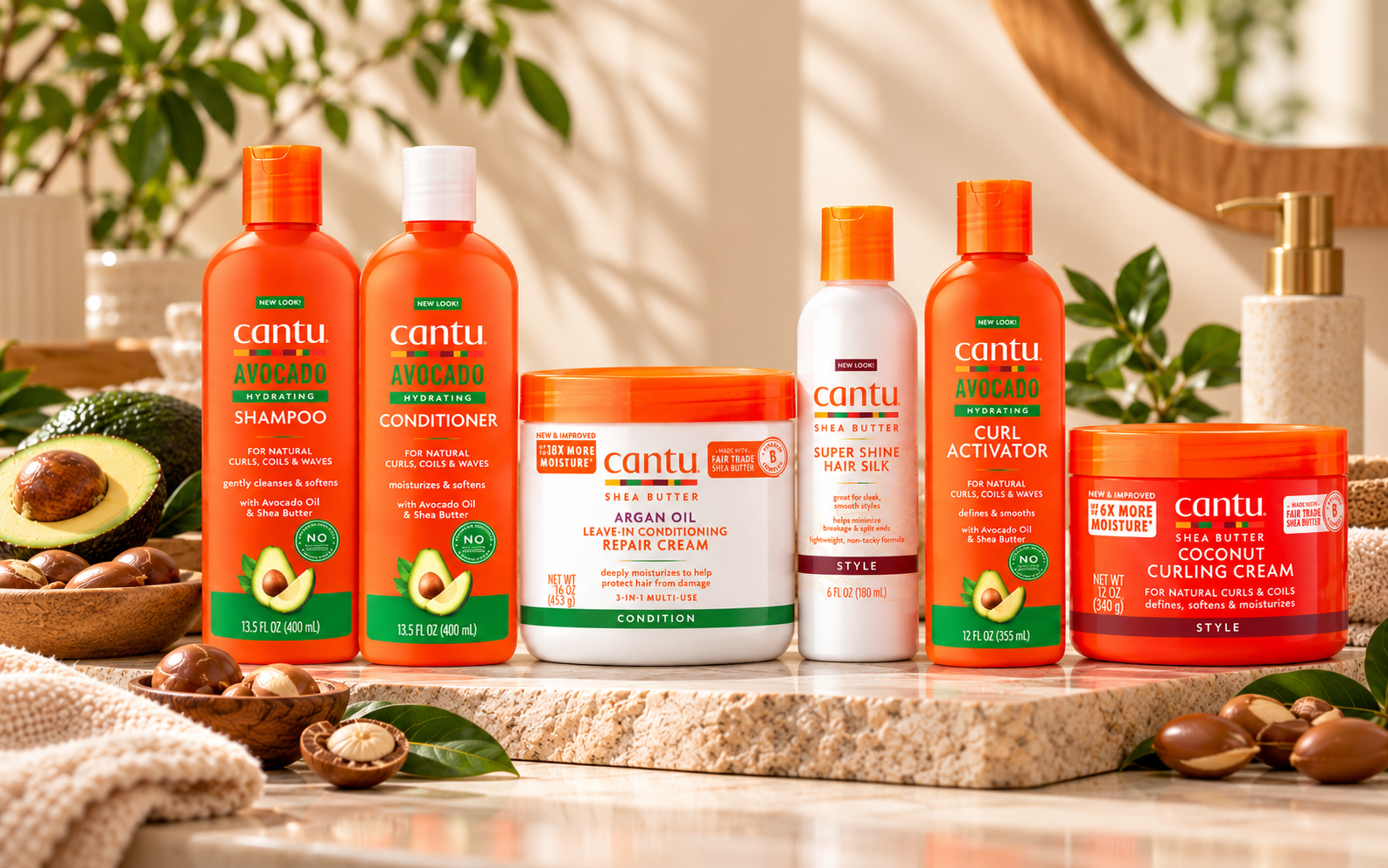 Cantu haircare routine for curly coily and wavy hair